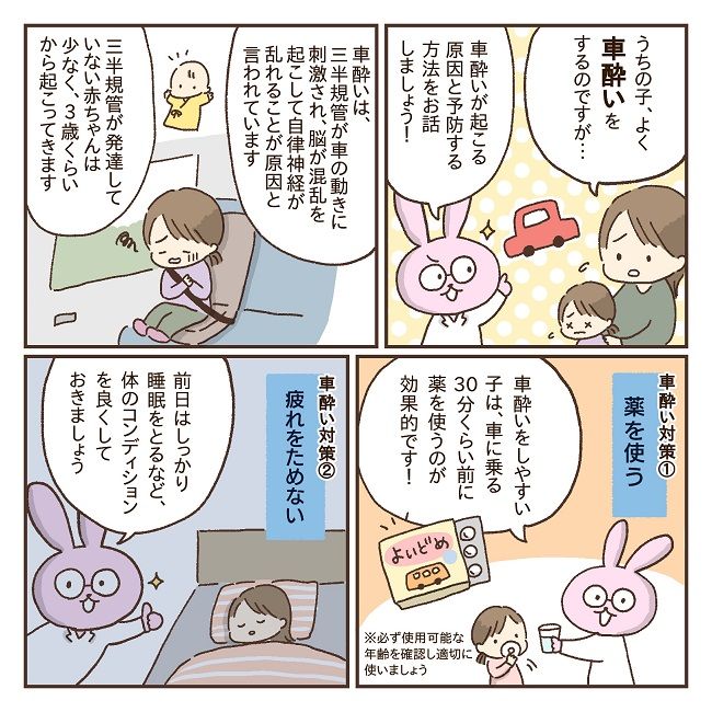 車酔い対策マンガ