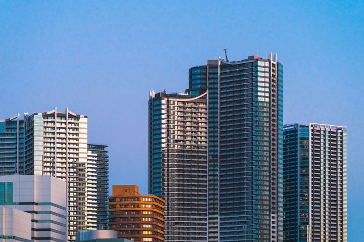 中央区に立ち並ぶ高層住宅