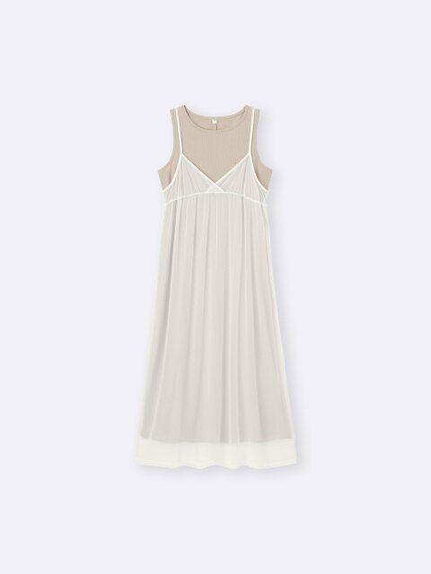 2025gu春夏レディース2ピースチュールワンピース