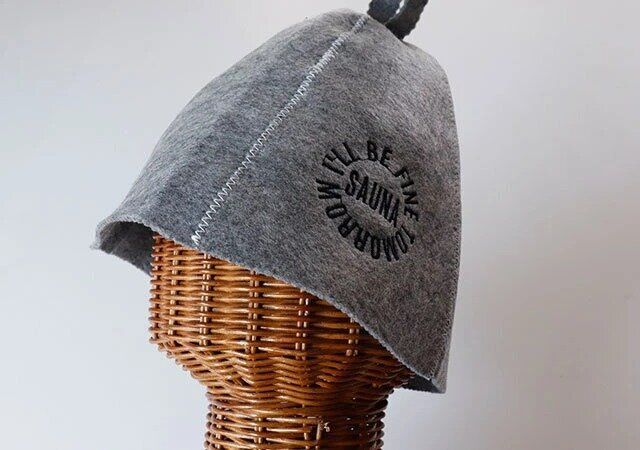 ダイソー サウナハット（フェルト生地） 