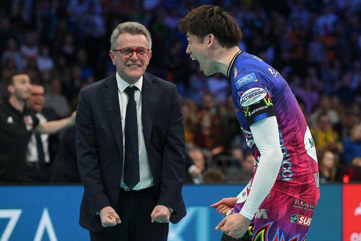 日本男子史上初のチャンピオンズリーグ優勝を果たした石川祐希（C）Getty Images