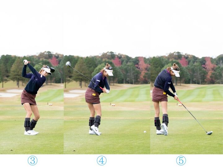 女子プロの美しいスイングを解説！「下半身を上手に使う」とは？