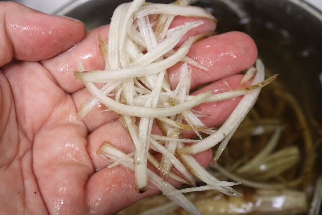 きんぴらピーラー 使用後