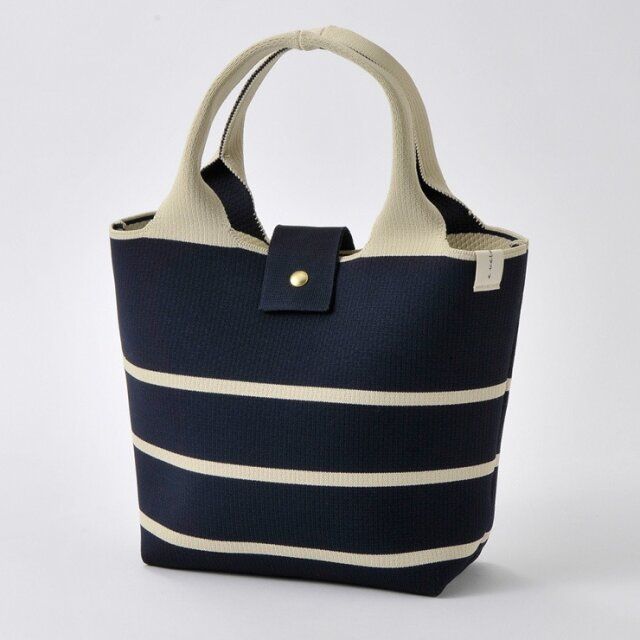 2025夏しまむらコラボボーダー柄ニットハンドバッグ