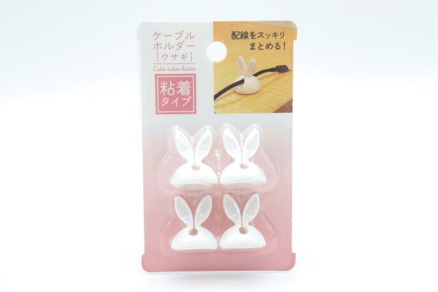 セリアのケーブルホルダー［ウサギ］のパッケージ