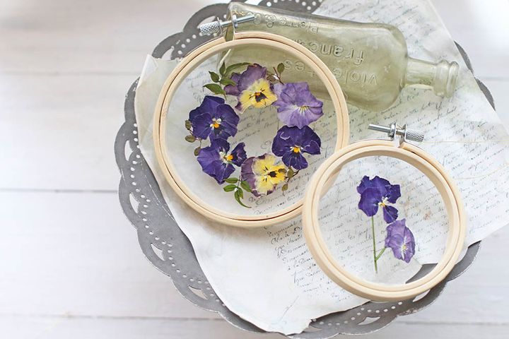 押し花のリース