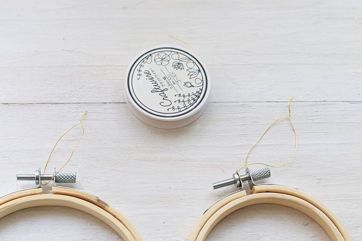 刺繍枠に取っ手をつける