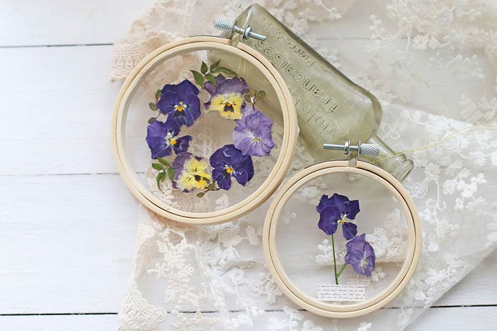 押し花のリース