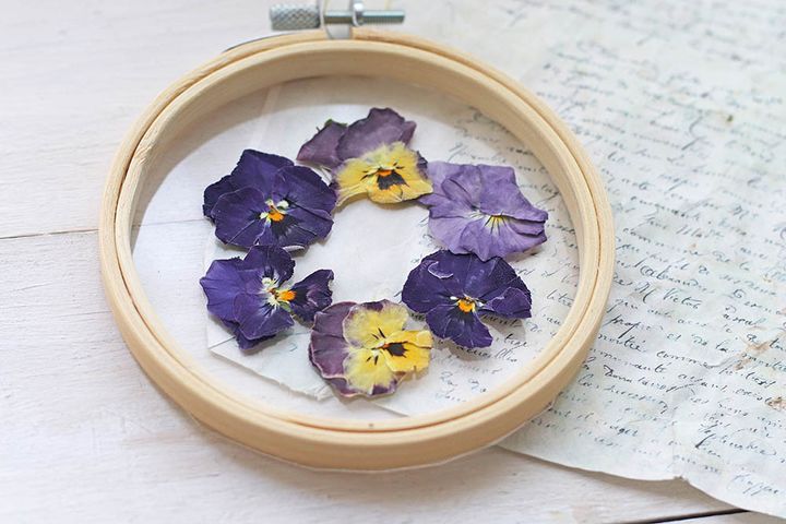押し花のリース