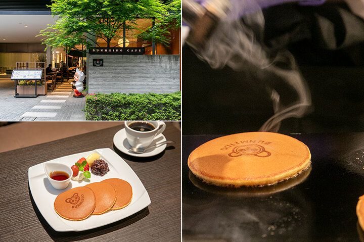 三越前駅から徒歩2分♪ どら焼き生地で作る焼きたてパンケーキが絶品「BUNMEIDO CAFE」