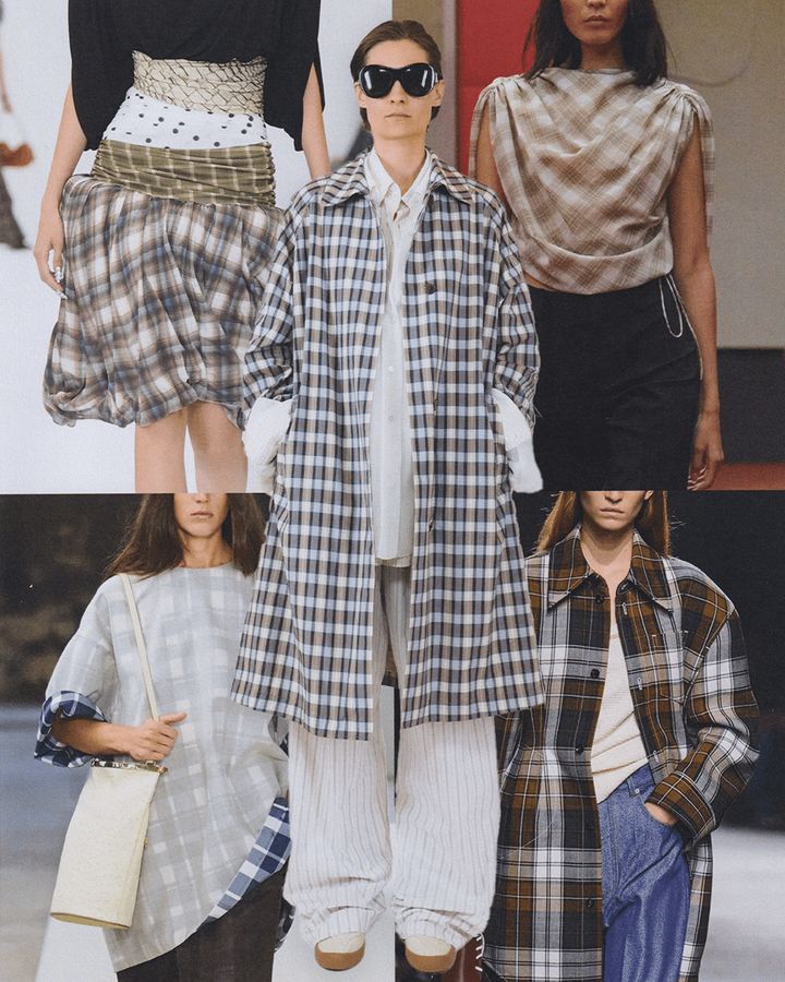 (中央）ザ・ロウ（右上から時計回り）カルメイヤー、ボッテガ・ヴェネタ 、トッズ 、アクネ ストゥディオズ