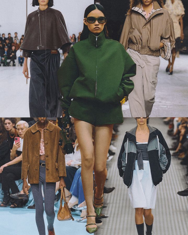 (中央）グッチ（右上から時計回り）ボッテガ・ヴェネタ、ミュウミュウ、プラダ、ロエベ