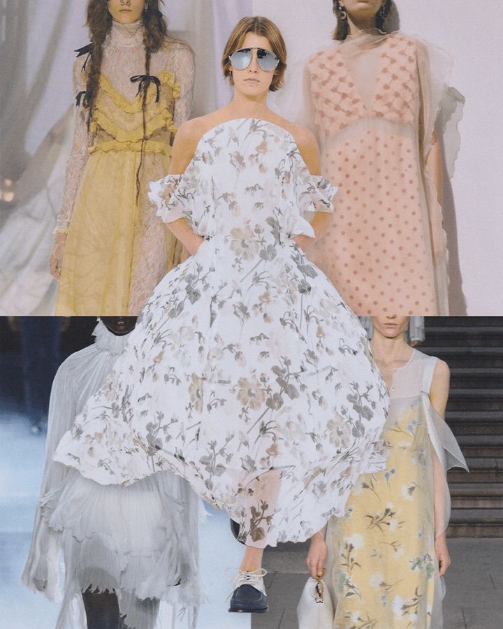 (中央）ロエベ（右上から時計回り）マリーナ・モスコーネ、エルデム、マックイーン、ヴァレンティノ