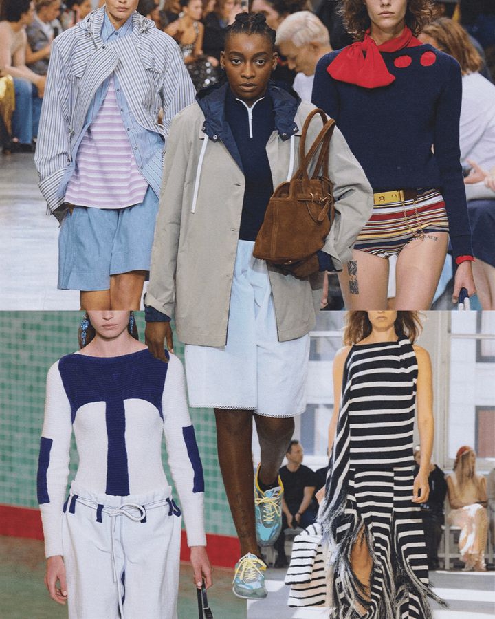 (中央）ミュウミュウ（右上から時計回り）プラダ、プロエンザ・スクーラー、トリーバーチ、ラバンヌ