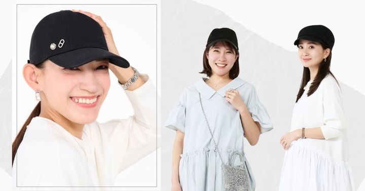 クラウドチームVERYの春の黒キャップ