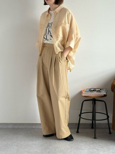 シアーシャツコーデ3