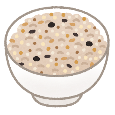雑穀米ご飯のイラスト