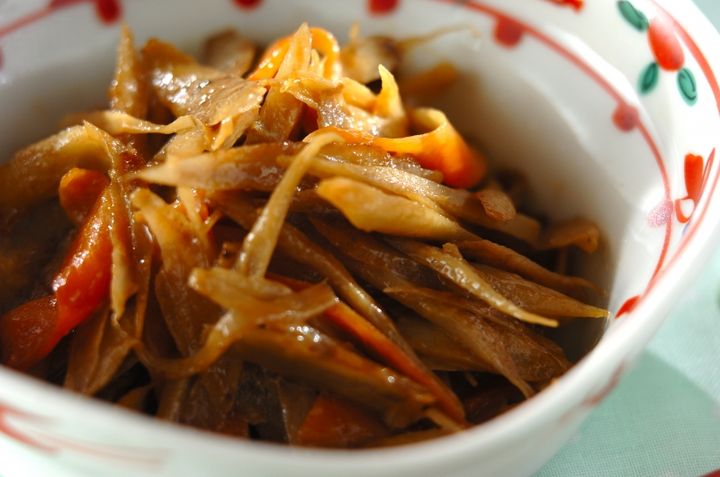 ゴボウのオイマヨきんぴら