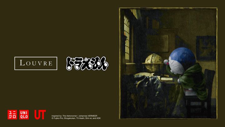 「UNIQLO」の「ドラえもん＆ルーヴル美術館」UTのキービジュアル