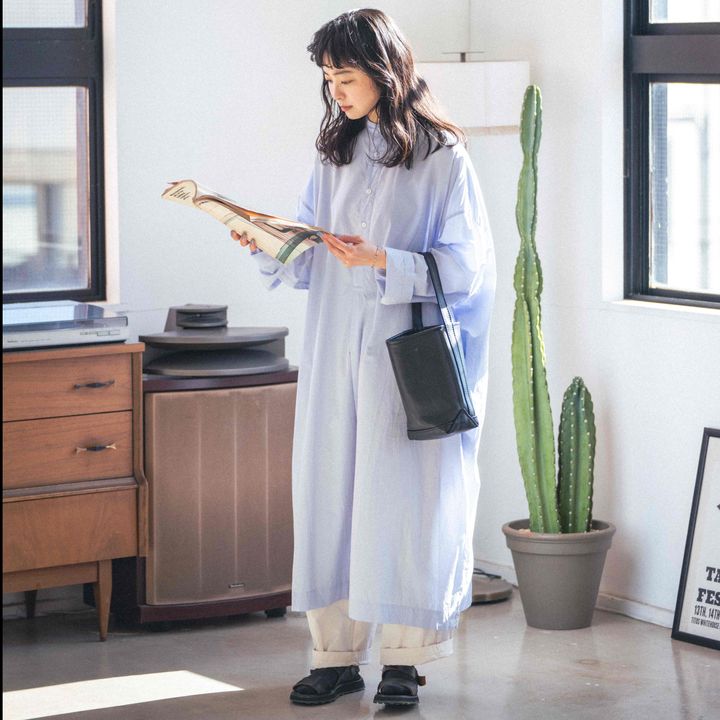 ワンピース×パンツコーデ2選。今の季節らしく着こなす方法って？【FUDGE FRIEND おしゃれさんの毎日コーディネート｜田中真里奈】