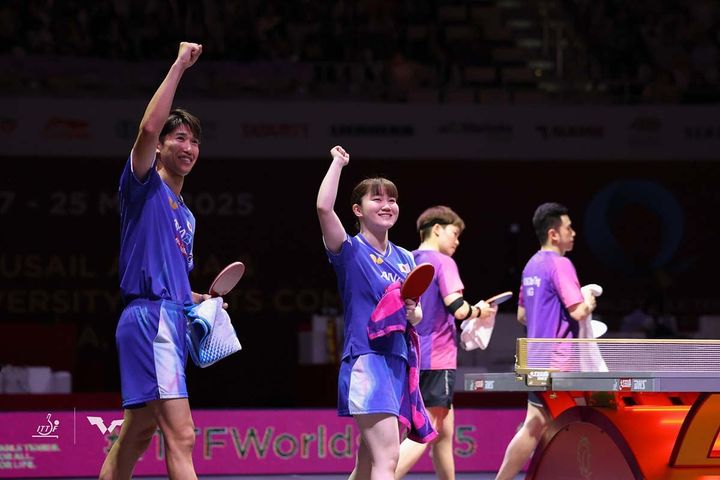 吉村真晴、大藤沙月（C）ITTF
