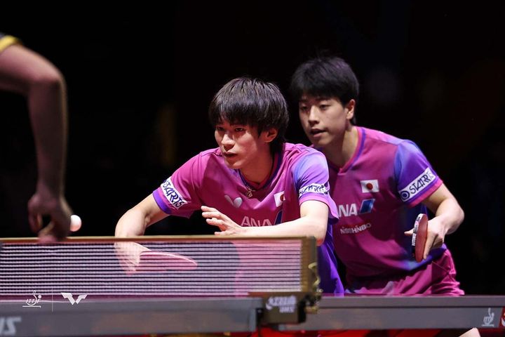 戸上隼輔、篠塚大登（C）ITTF