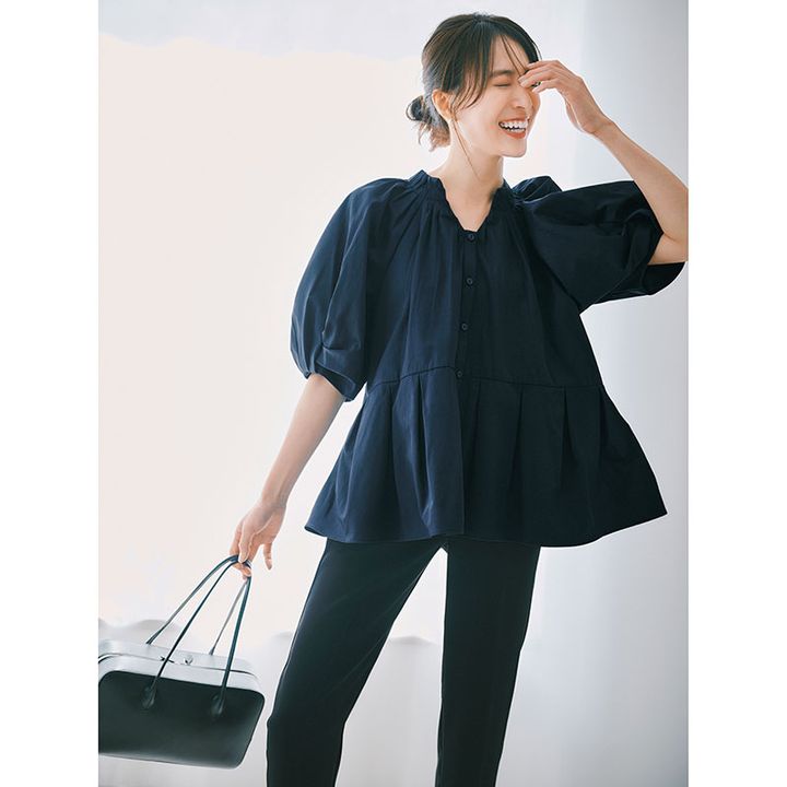 甘ブラウスコーデ, チュニックブラウスコーデ