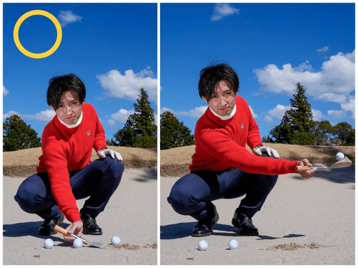 バンカーからのアプローチを成功させる簡単テクニック！コツは「ヒザを曲げるだけ」