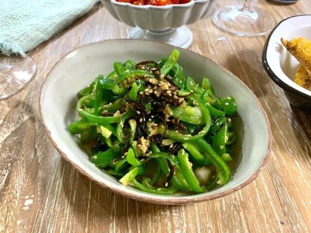 ピーマンの塩昆布ナムル