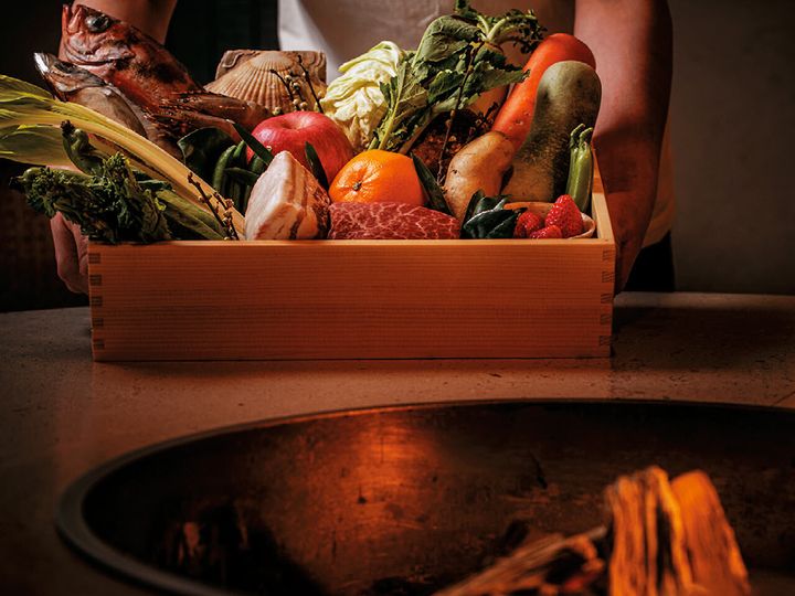 乃木坂『徒然』のコース冒頭で紹介される食材