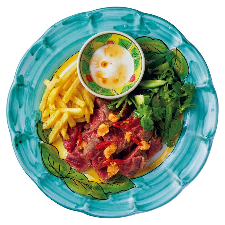 パプリカバターとベトナムソースビーフステーキ