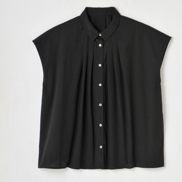 2025しまむらレディース黒フレンチスリーブブラウス