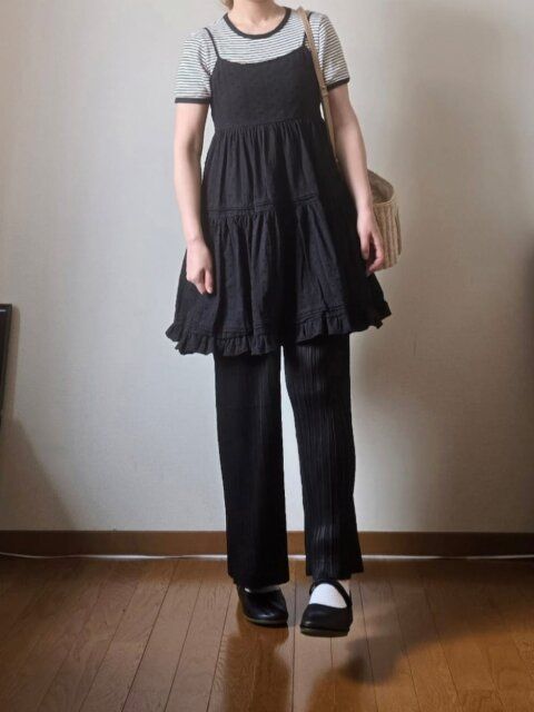 オールブラックコーデ2