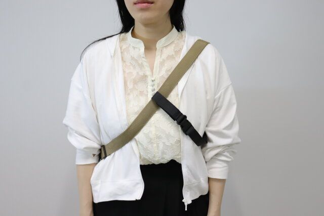 ダイソー 自転車クロスストラップ 使用例