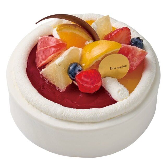 シャトレーゼの苺と柑橘のスフレチーズデコレーション14cm