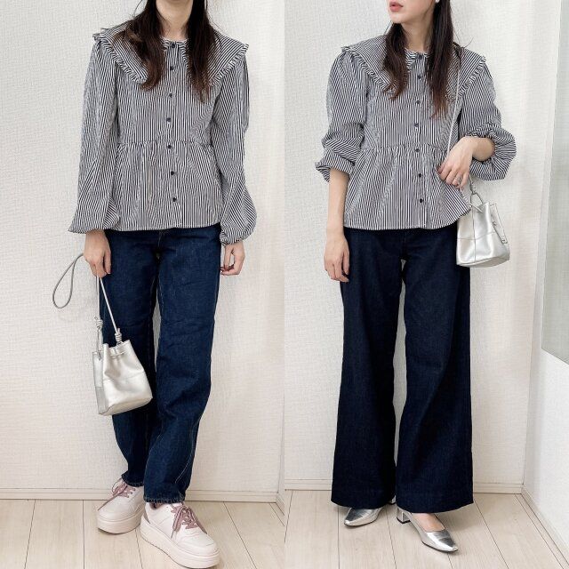 デニム合わせはきれいめが◎