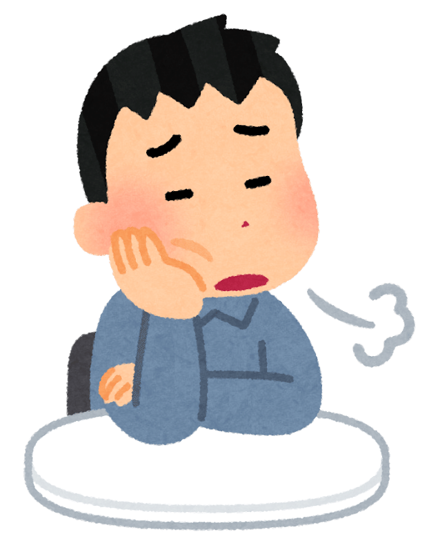 だるい人のイラスト（男性） | かわいいフリー素材集 いらすとや