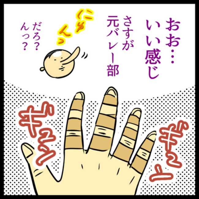 手指のこわばり／へそ