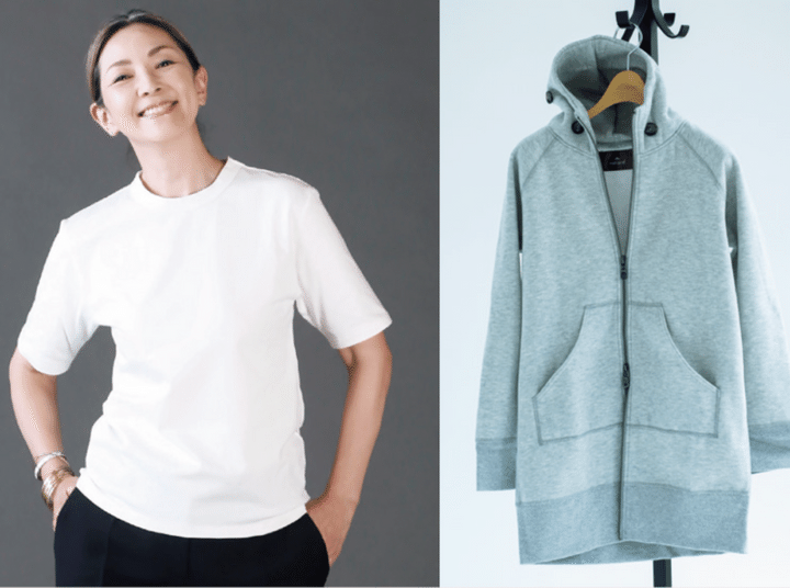 右・『大人の女史会』 × NATIARAL コラボパーカー ￥18,590 左・『大人の女史会』 × NATIARAL コラボ半袖Tシャツ ￥9,790／UDG