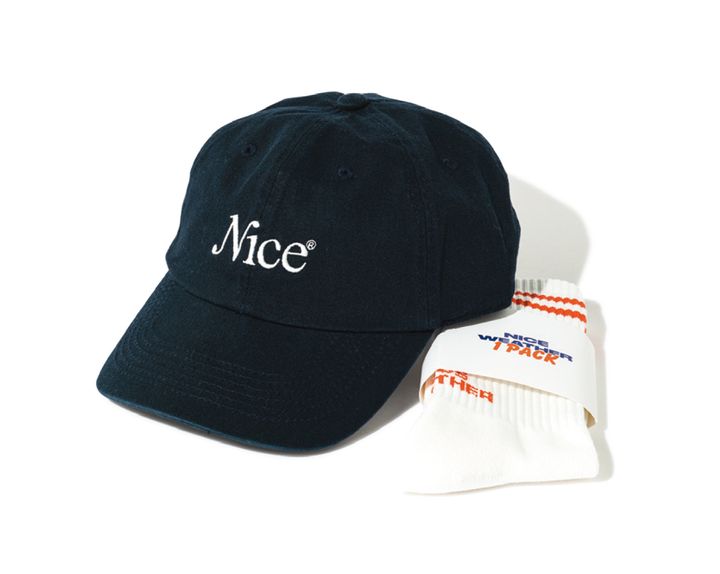 韓国発のライフスタイルショップ、『NICE WEATHER』のキャップ。