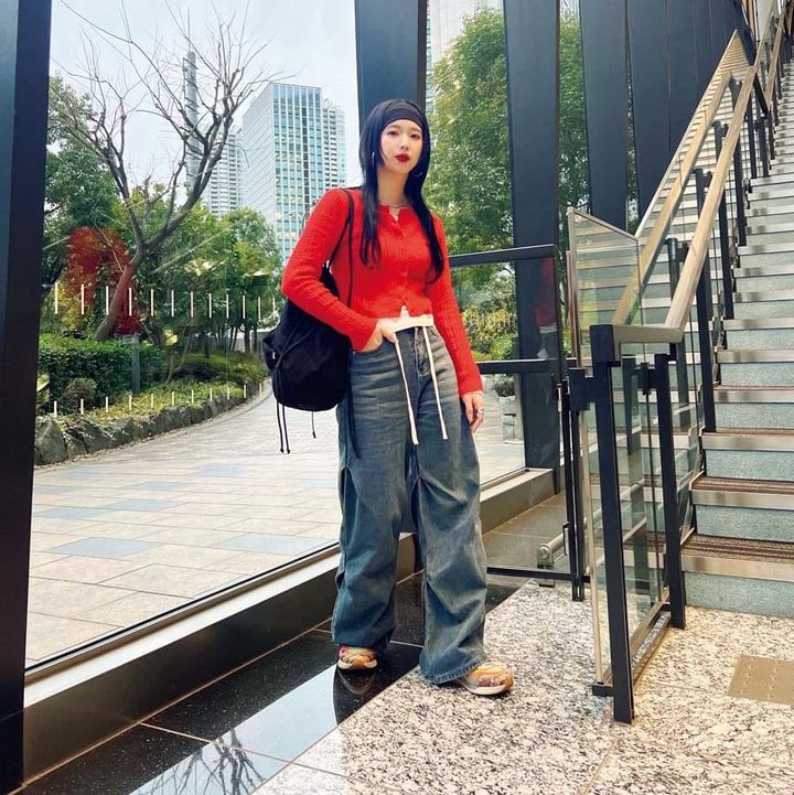 【SNAP】ビンテージ加工にパイソン柄で気分が上がる！airi nakagawaさん