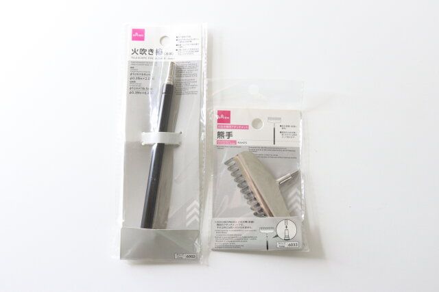 ダイソーの火吹き棒（本体）のパッケージ