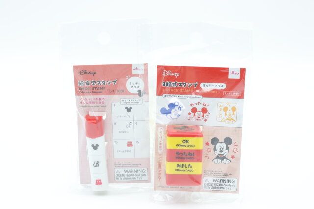 ダイソー 絵文字スタンプ（ミッキーマウス） 3段式スタンプ（ミッキーマウス） パッケージ