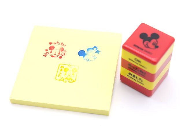 ダイソー 3段式スタンプ（ミッキーマウス） 使用例