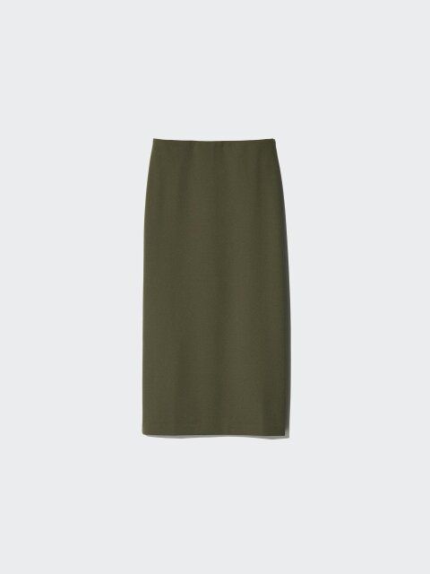 2025夏ユニクロレディースダブルフェイスナロースカート