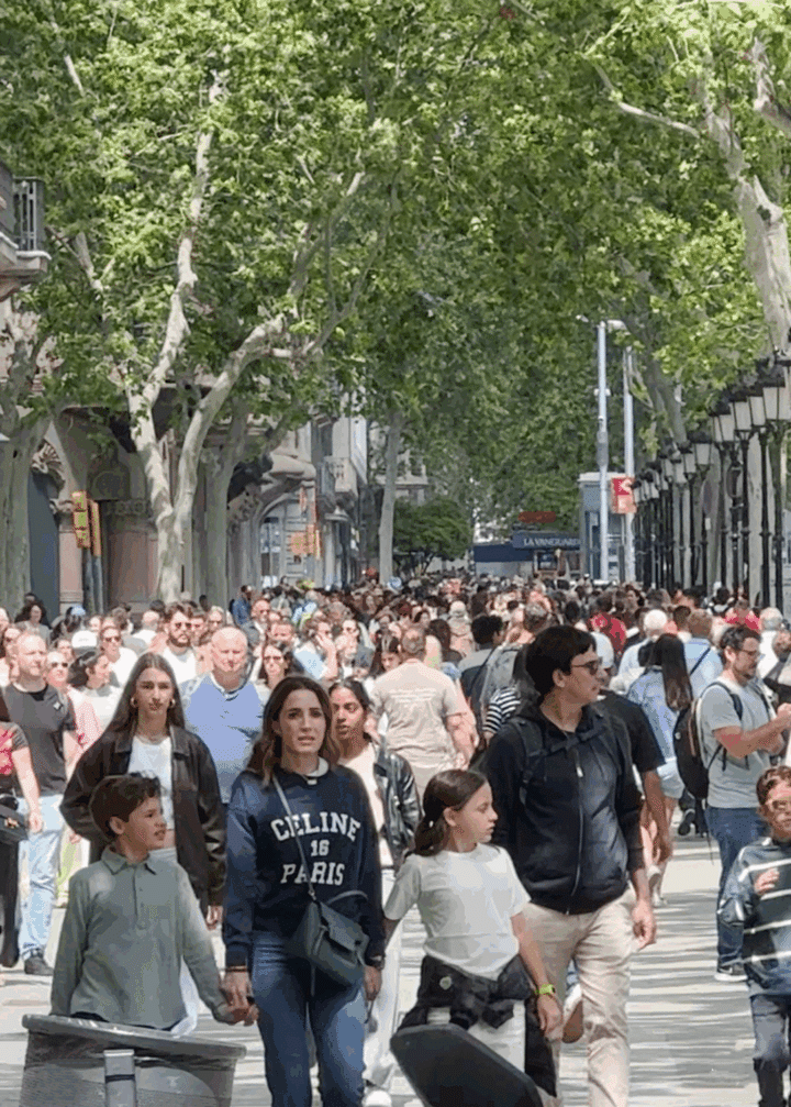 バルセロナの大通り