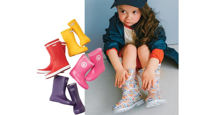 カラフルなレインブーツ