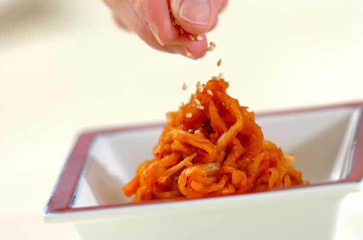 切干し大根のキムチ煮の作り方2