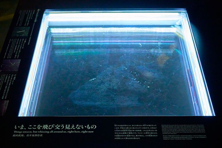 以前日本科学未来館で展示されていたものより、窓のサイズを約4倍にアップデートしている「霧箱」