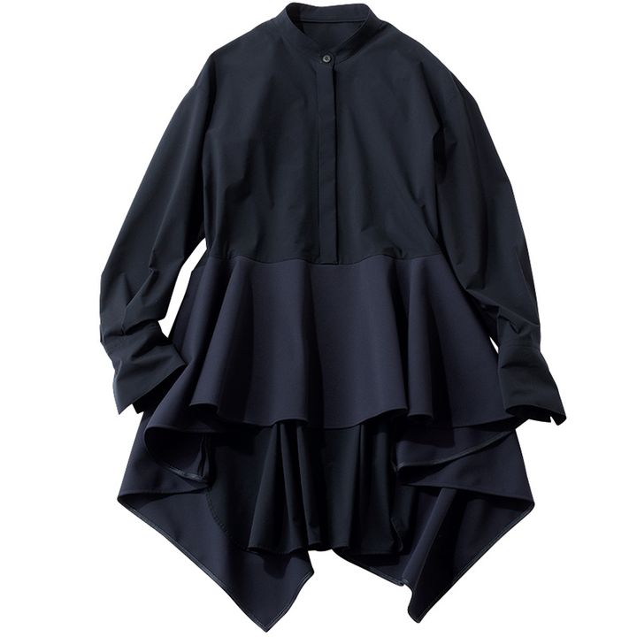 ルフィルのモードなデザインの長袖ブラウス